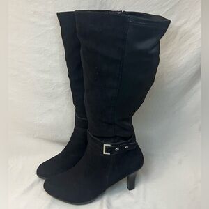 Madeline Girl Tall Black Heeled Boots Size 9.5